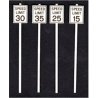 Low Speed Limit Signs -- 2 Each: 15, 25, 30 & 35mph, S, Tichy Train Group 3543