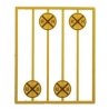 Modern Grade Crossing Advance Warning Signs -- Diagonal Cross pkg(8), O, Tichy Train Group 2061