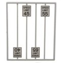 High Speed Limit Signs -- pkg(8), O, Tichy Train Group 2065