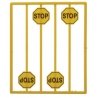 Yellow Stop Signs -- pkg(8), O, Tichy Train Group 2071
