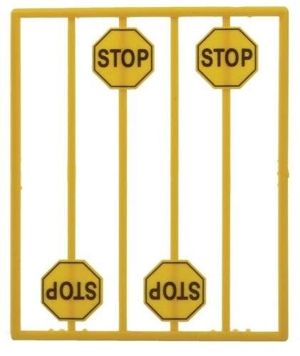 Yellow Stop Signs -- pkg(8), O, Tichy Train Group 2071