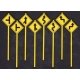Road Path Warning Signs -- Set 2 pkg(8), O, Tichy Train Group 2073