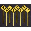 Road Path Warning Signs -- Set 2 pkg(8), O, Tichy Train Group 2073