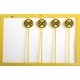 Railroad Crossing Highway Warning Sign -- Modern Yellow & Black pkg(20), HO, Tichy Train Group 8176