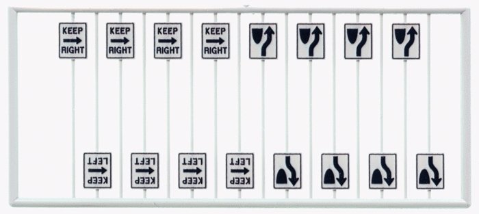 Miscellaneous Road Signs 2 -- pkg(16), HO, Tichy Train Group 8263