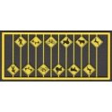Highway Picture Warning Signs -- Yellow w/Black Print 12 Pieces, 2 Each of 6 Warnings, HO, Tichy Train Group 8253
