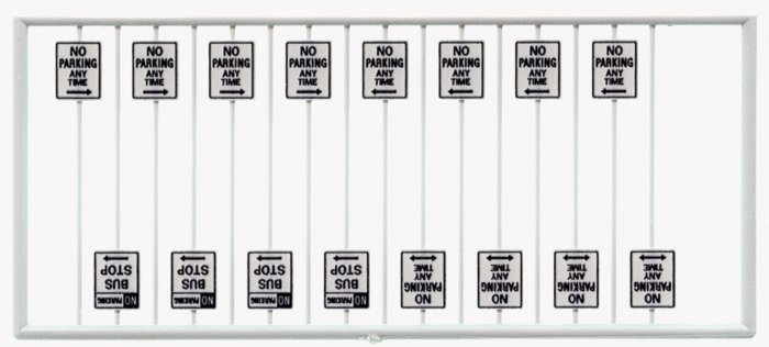 No Parking Signs -- pkg(16), HO, Tichy Train Group 8261