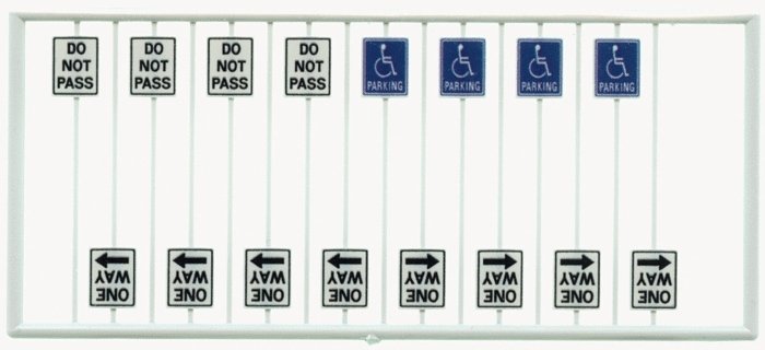 Miscellaneous Road Signs 1 -- pkg(16), HO, Tichy Train Group 8262