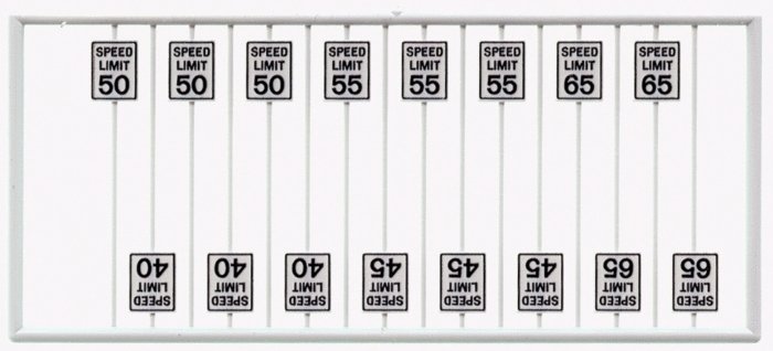 Speed Limit Signs pkg(16) -- High Speeds, HO, Tichy Train Group 8260