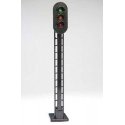 Three-Color Lighted Block Signal -- 12 to 16 Volts, HO, Bachmann Industries 39115
