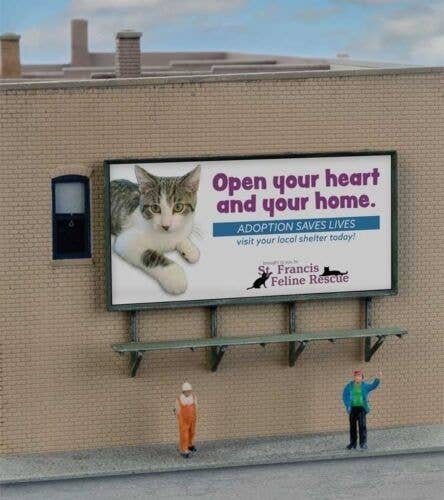 Wall-Mounted Billboard -- Kit pkg(3), N, Walthers SceneMaster 9020