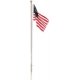 Flag Pole with U.S. Flag - Just Plug(TM) -- Medium - 4-1/8′ 10.4cm Tall, All Scales, Woodland Scenics 5951
