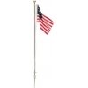 Flag Pole with U.S. Flag - Just Plug(TM) -- Medium - 4-1/8′ 10.4cm Tall, All Scales, Woodland Scenics 5951