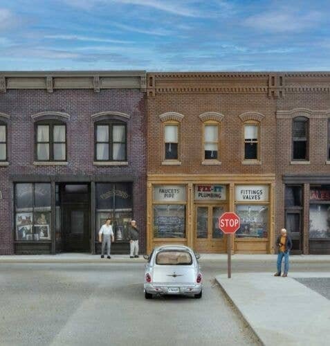 Stop Signs pkg(10) -- 1954-Present (red, white), HO, Walthers SceneMaster 4212