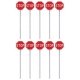 Stop Signs pkg(10) -- 1954-Present (red, white), HO, Walthers SceneMaster 4212