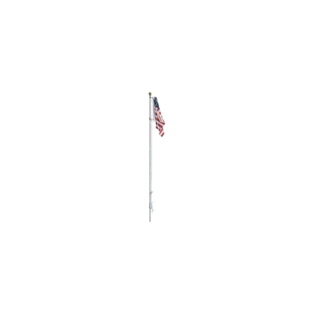 Flag Pole with U.S. Flag - Just Plug(TM) -- Small - 2-1/4′ 5.7cm Tall, All Scales, Woodland Scenics 5950