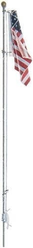 Flag Pole with U.S. Flag - Just Plug(TM) -- Small - 2-1/4′ 5.7cm Tall, All Scales, Woodland Scenics 5950