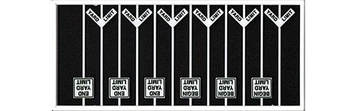 Yard Limit Signs -- 6 `Y`-Shaped Signs, 3 Square `Begin` and 3 `End Yard Limit` Signs, HO, Tichy Train Group 8330