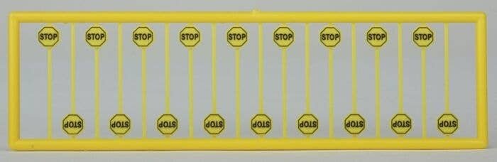 Early Yellow Stop Signs -- pkg(18), N, Tichy Train Group 2613