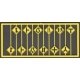 Highway Road Path (Arrow) Warning Signs -- Yellow w/Black Print 12 Different Signs, HO, Tichy Train Group 8255