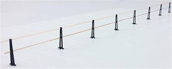 Pennsylvania Railroad-Style Pipe Rail Stanchions -- 30 Stanchions, Makes 30′ of Railings, HO, Tichy Train Group 8300