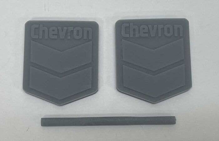 Chevron Gas Sign - 3D Printed Kit -- Unpainted pkg(2), N, Phoenix Precision Models 30650
