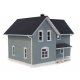 Tillman Farm House -- Kit - 4-11/16 x 4-1/4 x 4-3/8′ 11.9 x 10.7 x 11.1cm, HO, Walthers Cornerstone 3789