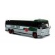 1985 MCI MC-9 Motorcoach Bus - Assembled -- Canada Coach (silver, white, green, red), HO, Iconic Replicas 870331