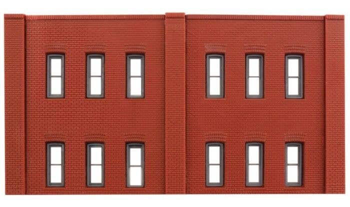 N Scale Modulars System(TM) (Plastic) -- Two-Story 12-Window pkg(3) 3-1/2′ Wide x 1-15, N, Design Preservation Models 60122