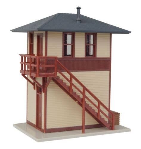 Trackside Signal Tower -- Assembled - 2-7/8 x 2-3/16 x 3-1/4′ 7.3 x 5.5 x 8.2cm, HO, WalthersTrainline 810