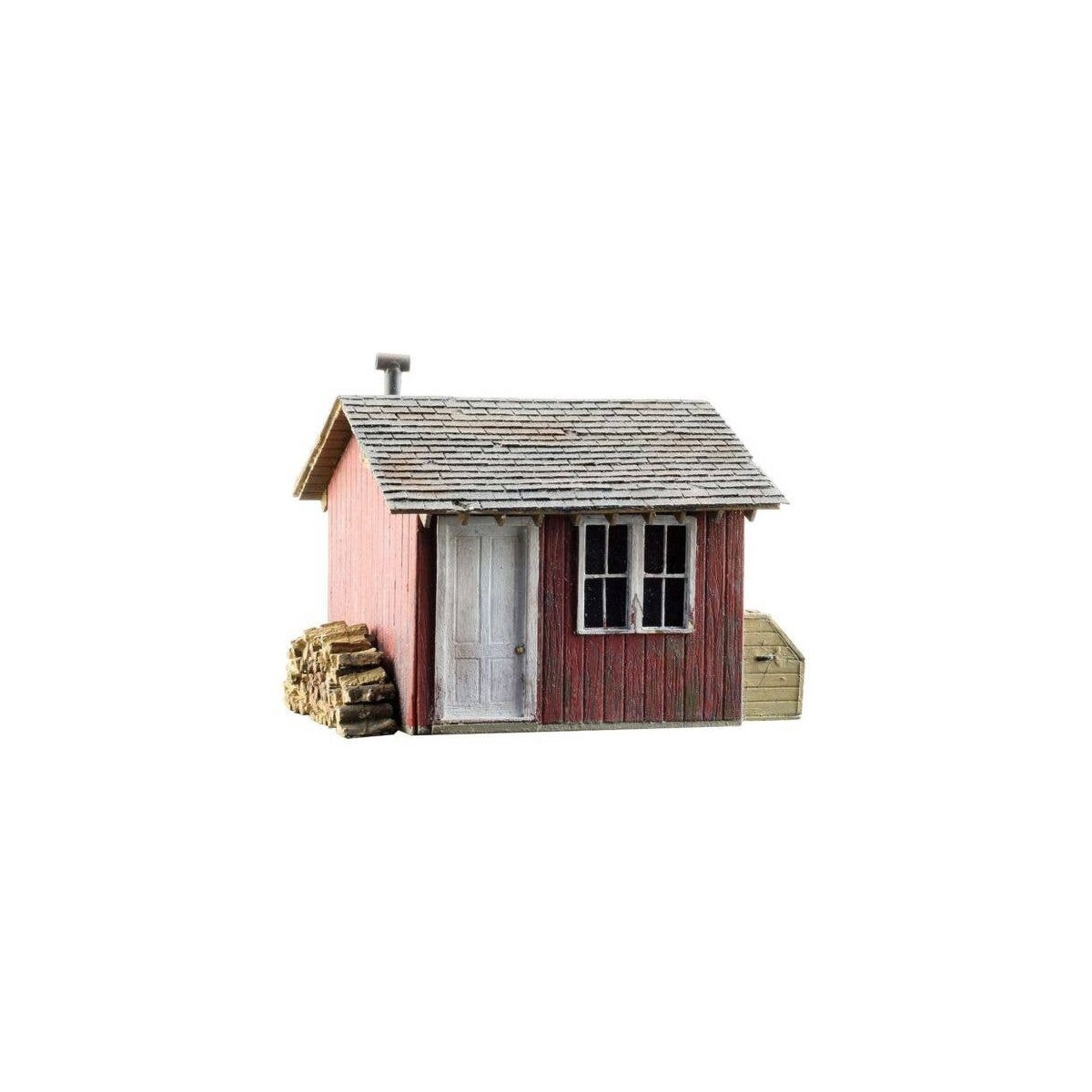 Work Shed - Built-&-Ready(R) Landmark Structures(R) -- Assembled - 2-11/32 x 1-15/16 x 1-15/16′ , HO, Woodland Scenics 5057