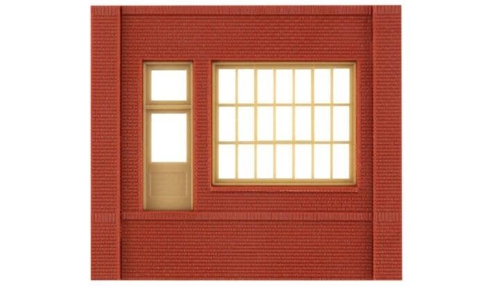 Modular Building System(TM) -- Dock Level Wall Sections w/Steel Sash Entry - Kit, HO, Design Preservation Models 30172