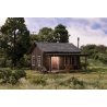 Rustic Cabin - Built-&-Ready(R) Landmark Structure(R) -- Assembled - 1-13/16 x 1-3/4 x 1-1/2′ 4., N, Woodland Scenics 4955