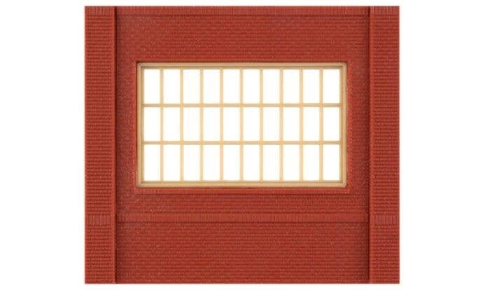 Modular Building System(TM) -- Dock Level Wall Sections with Steel Sash Window - Kit , HO, Design Preservation Models 30173