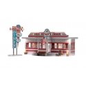 Built-&-Ready(R) - Assembled -- Miss Molly′s Diner, HO, Woodland Scenics 5066
