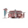 Built-&-Ready(R) - Assembled -- Miss Molly′s Diner, HO, Woodland Scenics 5066