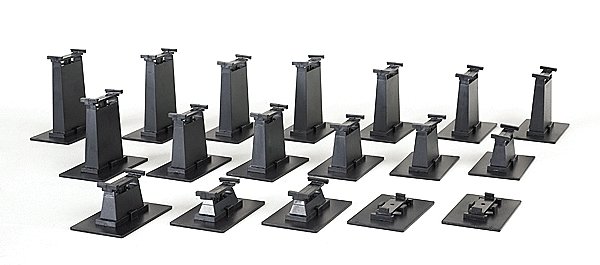 Graduated Pier Set - E-Z Track(R) -- 18 Pieces, HO, Bachmann Industries 44595
