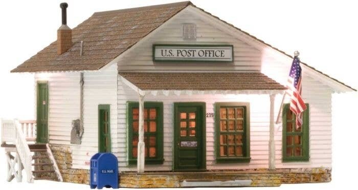 Letters, Parcels & Post - Built & Ready(R) Landmark Structures(R) w/Int& Ext -- 4-1/8 x 4-3/32 x, HO, Woodland Scenics 5063
