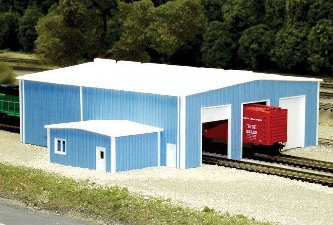 The Shops -- Scale 70 x 80′ 21.3 x 24.4m (blue), N, Pikestuff 8014