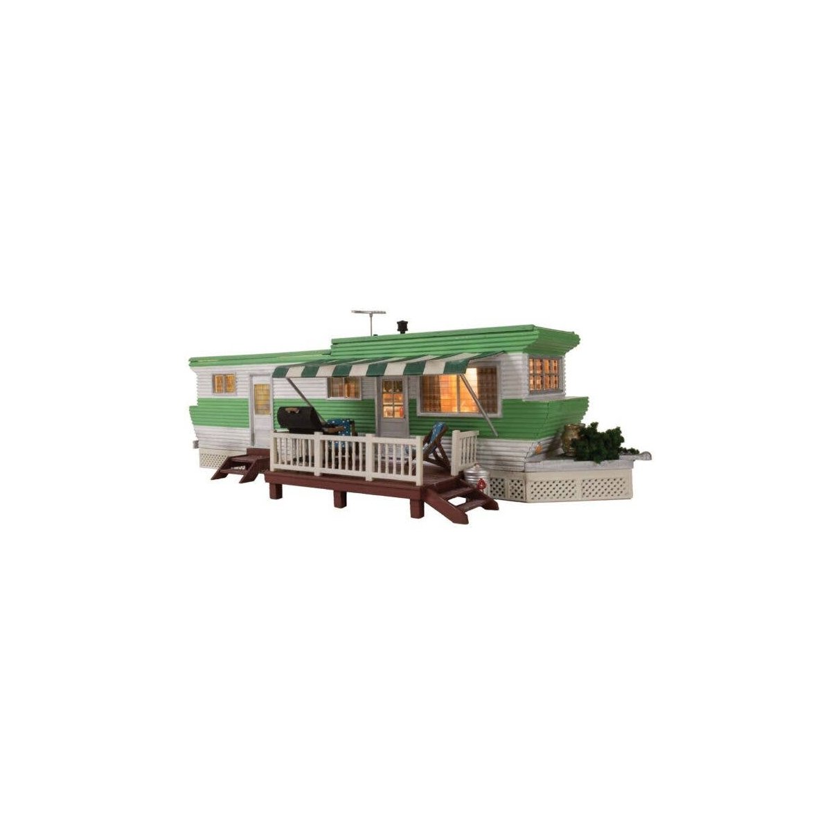 Grillin` & Chillin` Trailer w/Lights - Built-&-Ready(R) Landmark Structure(R) -- Assembled, O, Woodland Scenics 5861
