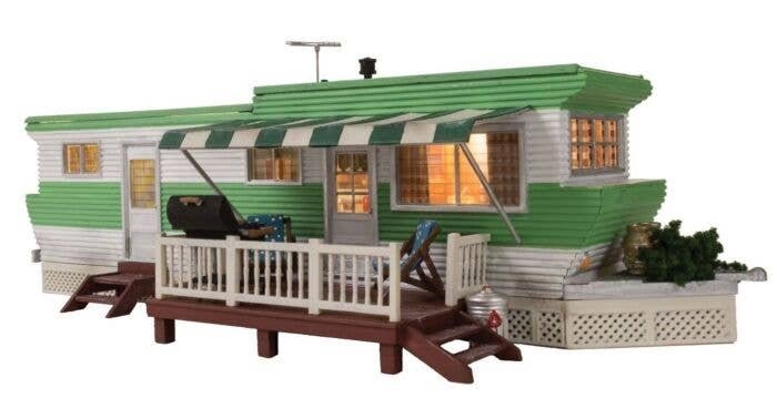 Grillin` & Chillin` Trailer w/Lights - Built-&-Ready(R) Landmark Structure(R) -- Assembled, O, Woodland Scenics 5861