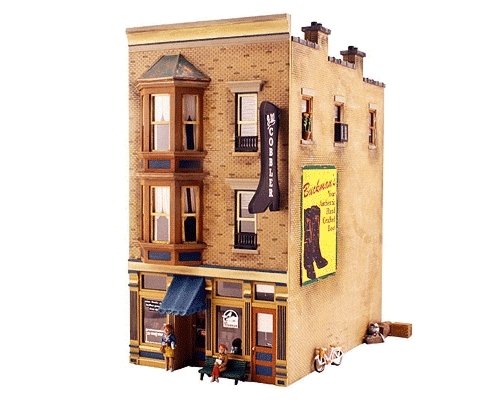 J. W. Cobbler - Landmark Structures(R) -- Kit - 7-17/32 x 10-5/8 x 10-7/16′ 19.1 x 26.9 x 26.5cm, O, Woodland Scenics 5892