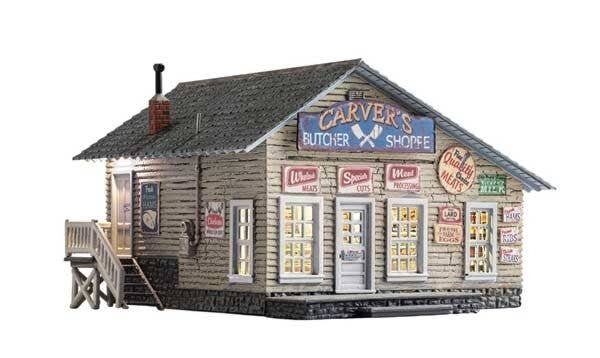 Carver′s Butcher Shoppe - Built-&-Ready(R) -- Assembled, N, Woodland Scenics 4958