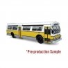 1980 GM Flxible 53102 (Fishbowl) Bus - Assembled -- MBTA Boston (white, yellow, silver, 39 Arborway), HO, Iconic Replicas 870453