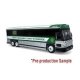 MCI D4000 Coach - Assembled -- Riverside County Sheriff (white, silver, green), HO, Iconic Replicas 870482