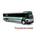 MCI D4000 Coach - Assembled -- Riverside County Sheriff (white, silver, green), HO, Iconic Replicas 870482