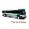 MCI D4000 Coach - Assembled -- Riverside County Sheriff (white, silver, green), HO, Iconic Replicas 870482