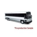MCI D4000 Coach - Assembled -- Painted, Unlettered (white, silver, black), HO, Iconic Replicas 870483