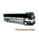 MCI D4000 Coach - Assembled -- Peter Pan (white, silver, green), HO, Iconic Replicas 870484