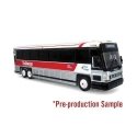 MCI D4000 Coach - Assembled -- Blue Ridge Trailways (red, silver, white, Destination Asheville), HO, Iconic Replicas 870485